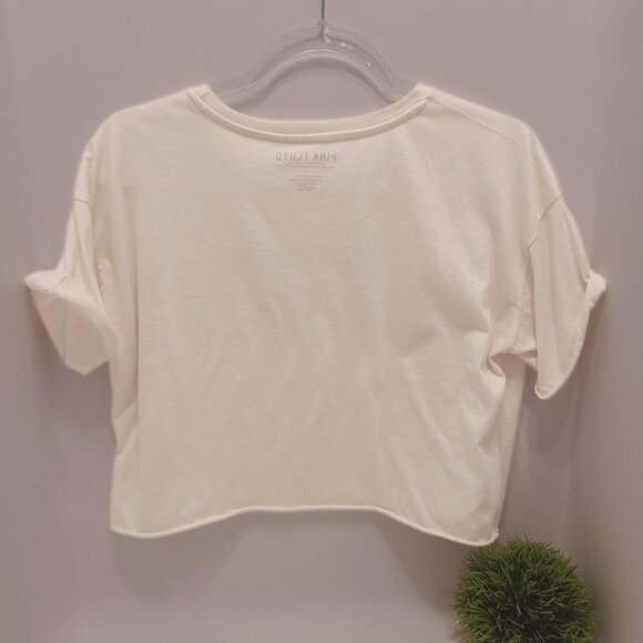 Pink Floyd Cropped Graphic Tee with Rhinestone Logo – Size L - Picture 6 of 8